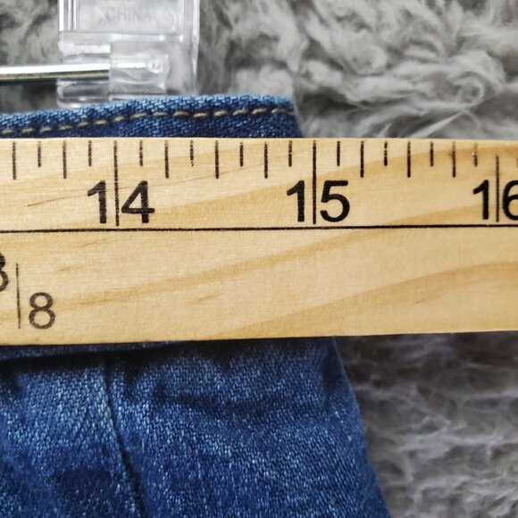 Talbots Jeans Womens 14 Petite Blue Vintage Pleated Stretch Denim - Picture 4 of 10